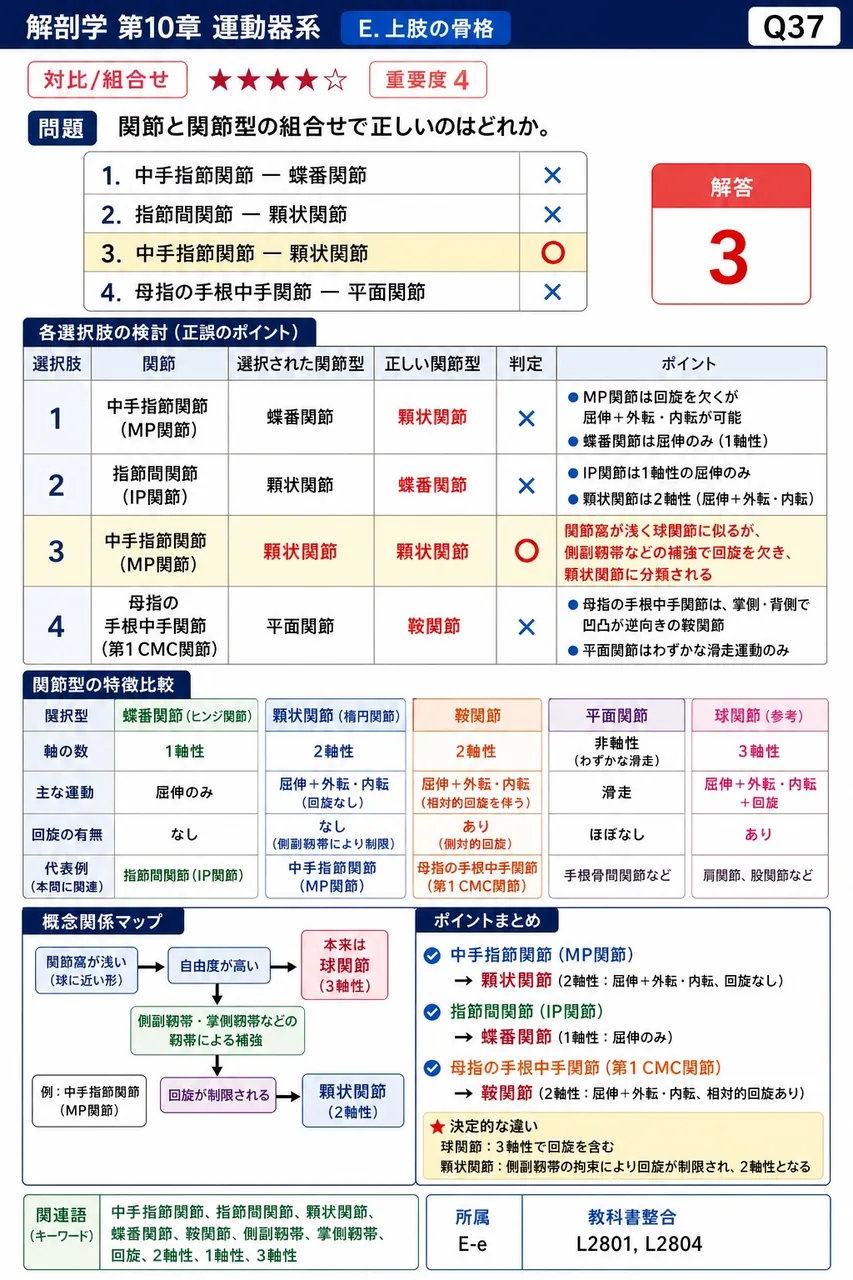 上腕骨遠位端の3つのくぼみと、肘の運動時に嵌まり込む構造の組合せで正しいのはどれか。 解説図