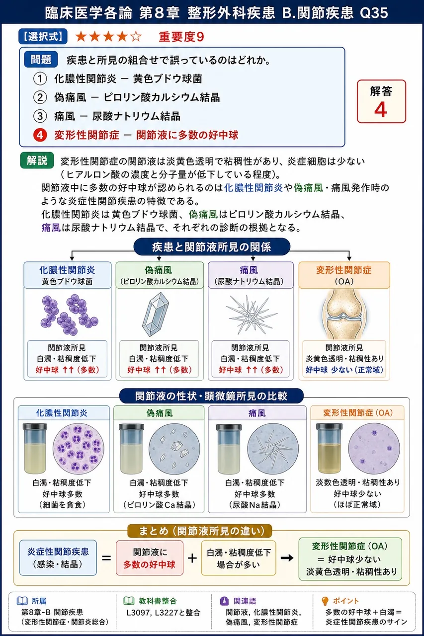 疾患と所見の組合せで誤っているのはどれか。 解説図